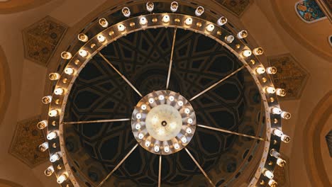 An inside view of Sheikh Rashid Bin Maktoum Bin Rashid Mosque, located in Al Warqa 1 in Dubai, United Arab Emirates