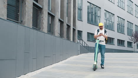delivery person on electric scooter