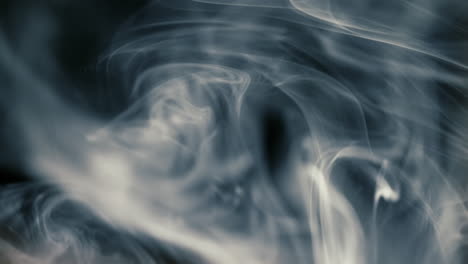 abstract white smoke on a black background