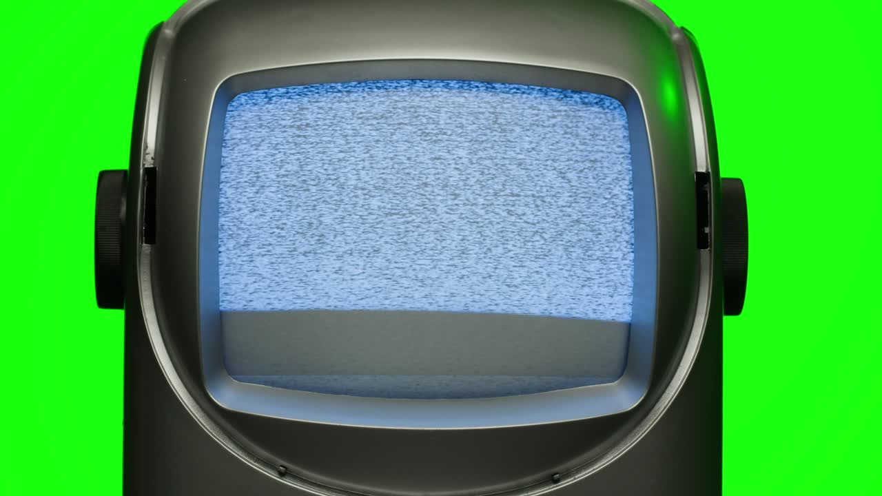 레트로 tv, 노스탈기적인 설정으로 빈티지 tv, 레트로 tv는 화면에 곡물을 표시합니다, 무서운 할로윈 밤 장치, 크로마 키 및 그린 스크린에 좋습니다.