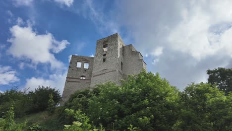 ruins of a romanesque castle complex in kazimierz dolny