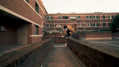 parkour in urban setting