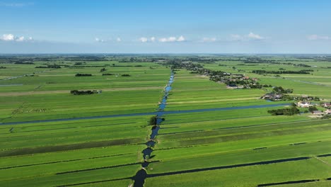 small river through lush krimpenerwaard polder farmland pumped dry