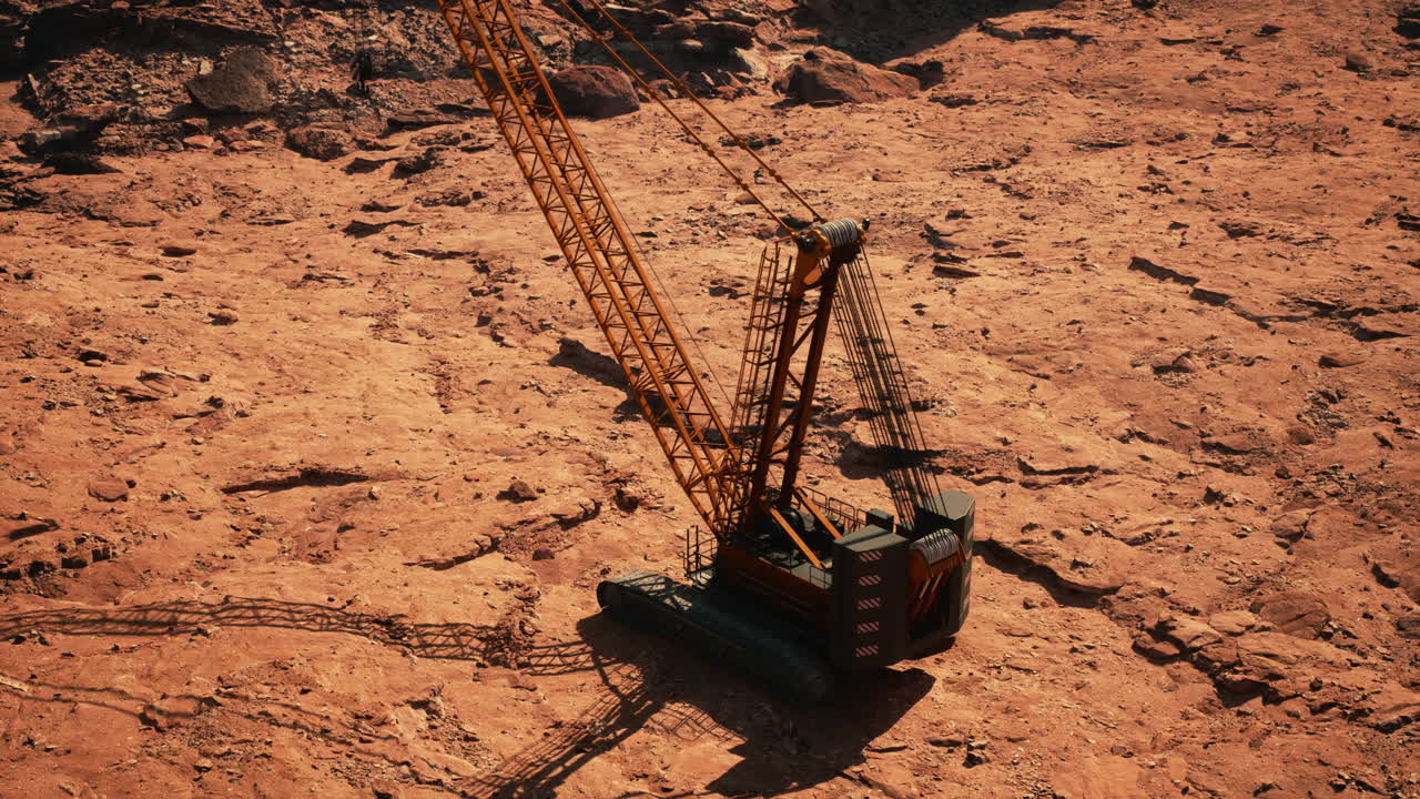 una grúa amarilla en un sitio de construcción