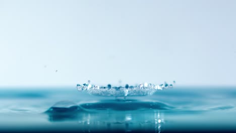 drop close-up of water falls in a super slow motion.