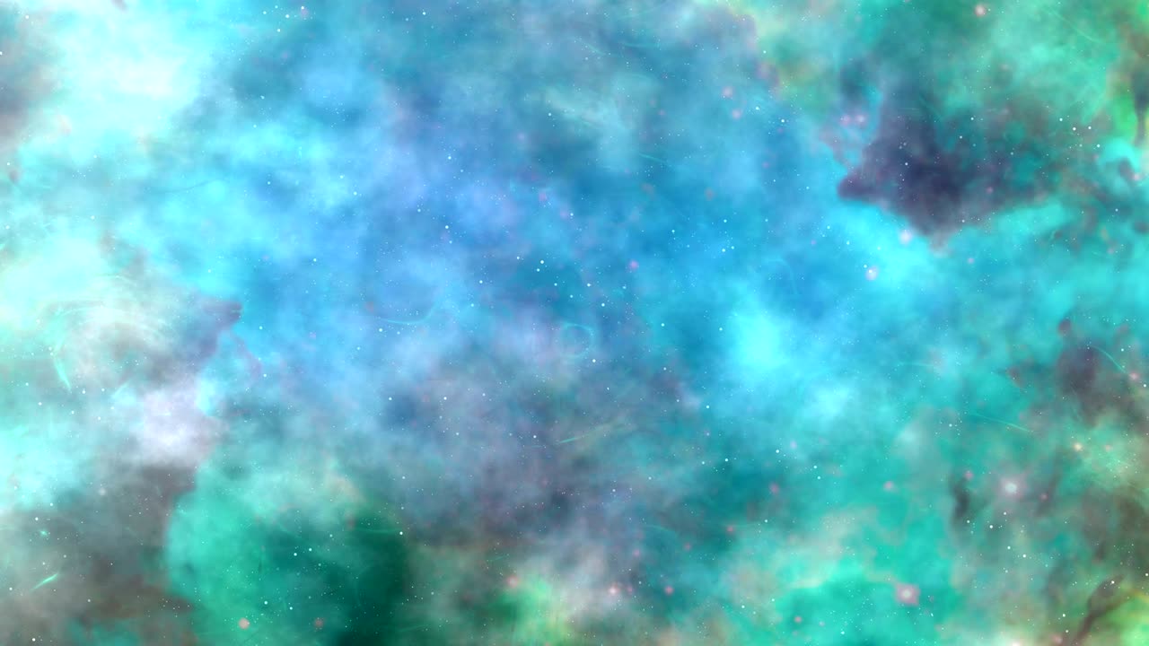 파란색-녹색 음색으로 조용한 공간 루프