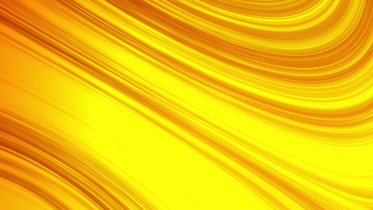 Sfondo animato con onda futuristica astratta di particelle di big data su superficie luminosa giallo neon dorata