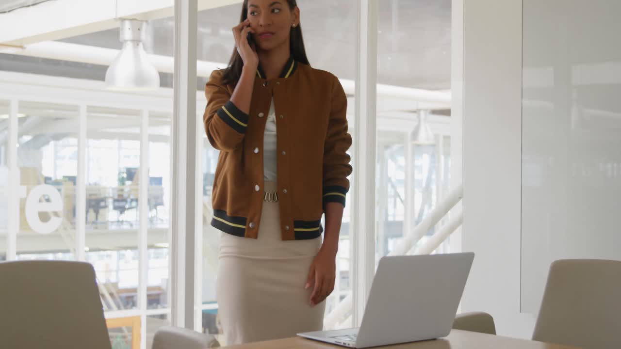 Young woman working in a creative office
