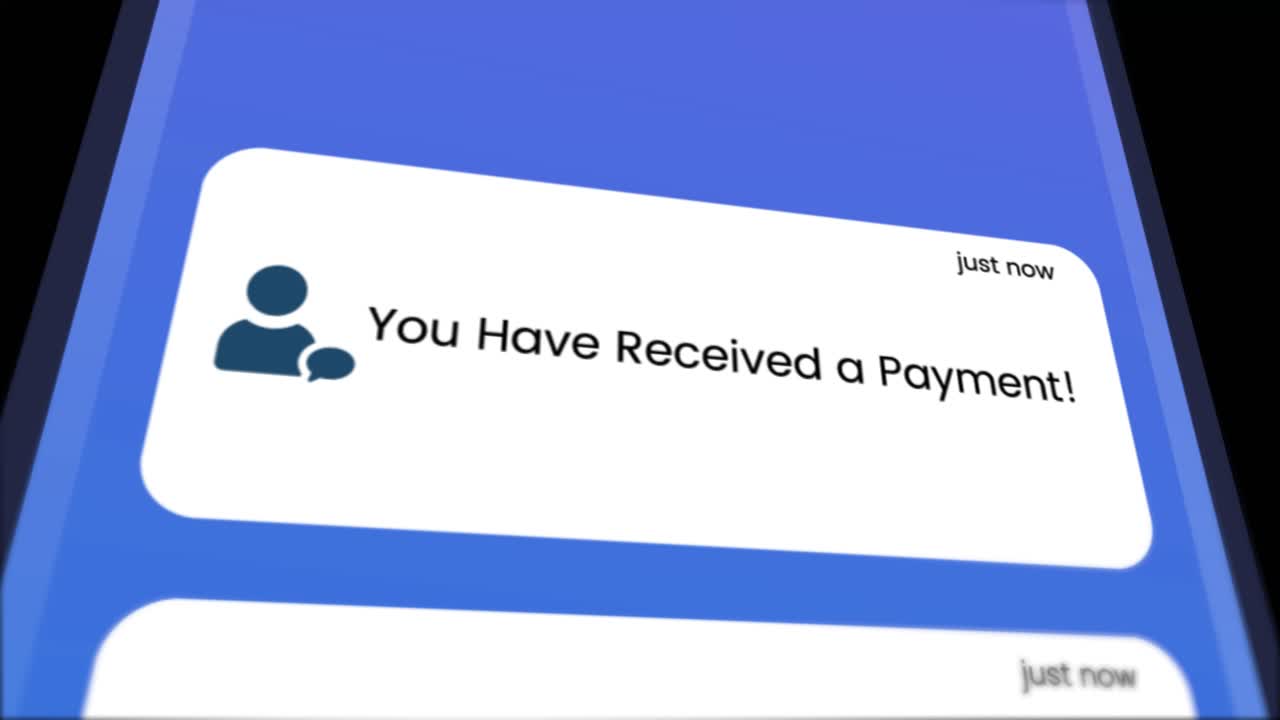 Payment Notification on Mobile Phone