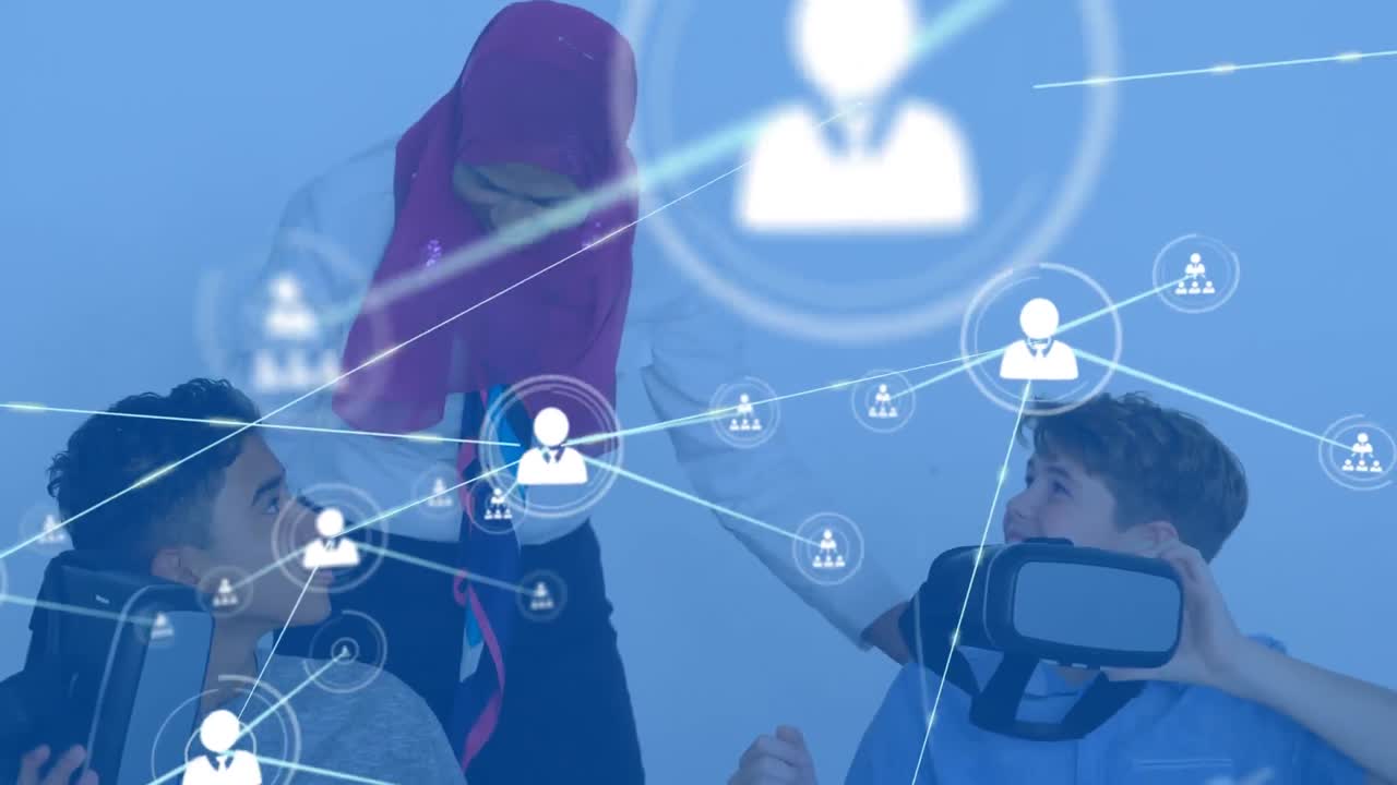 교육을 위한 가상현실 데이터 및 정보 인터페이스.