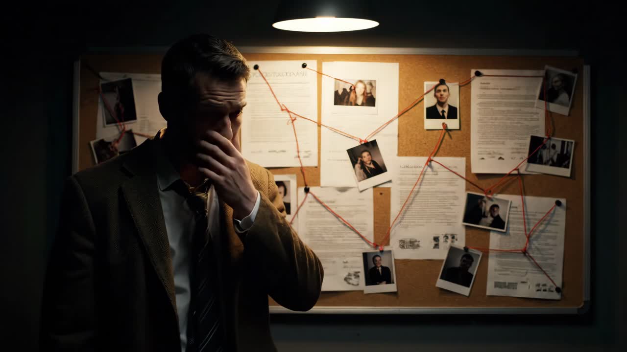 Detective investigating a crime case