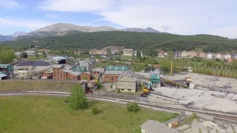 old coal washer in palencia aerial sight