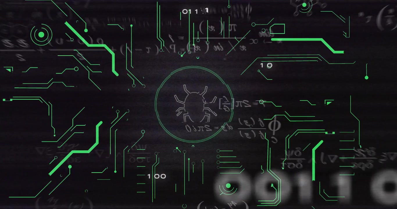 Animation of data processing over circuit board