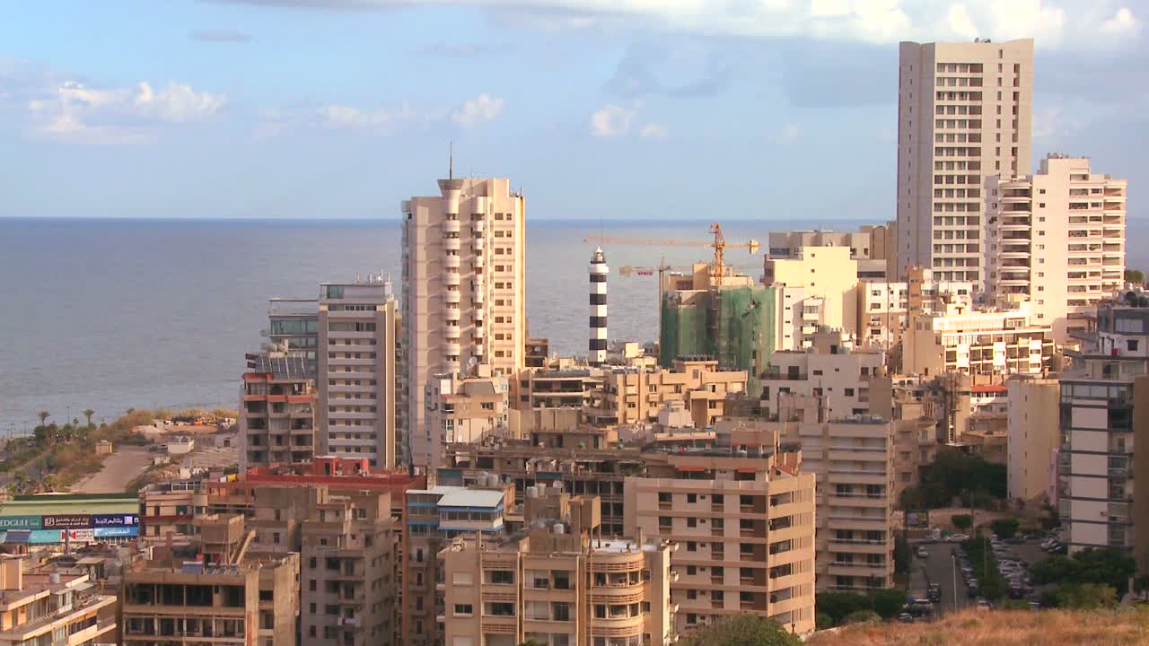 el horizonte sobre beirut, líbano