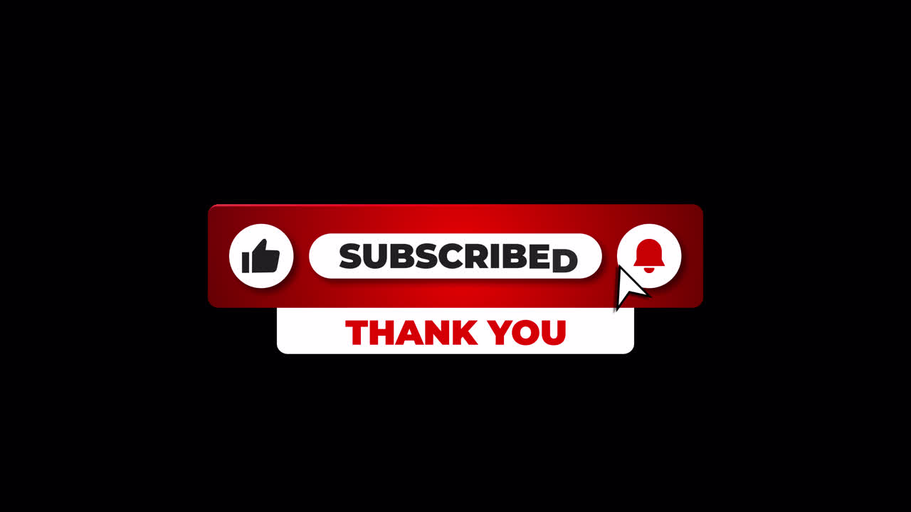 Animated Subscribe Button with Mouse Clicks and Notification Bell