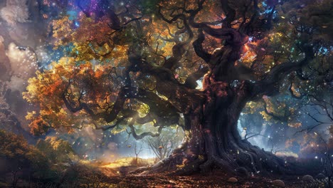 magical autumn tree