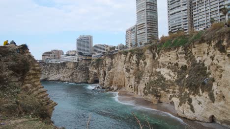 pan shot beirut towers near al rouche rocks in beirut, lebanon during daytime