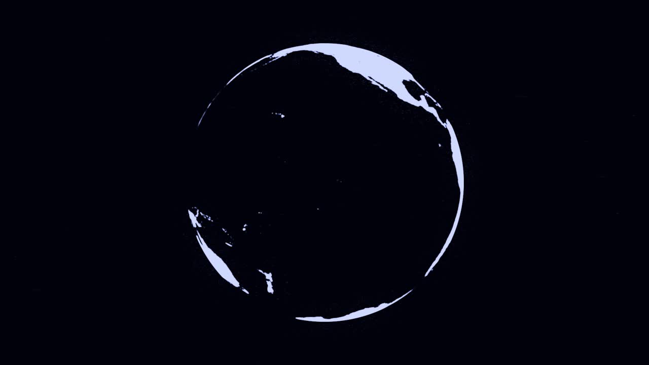 검은색 배경을 가진 지구의 3d 글로브