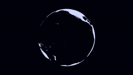 un globo 3d de la tierra con un fondo negro