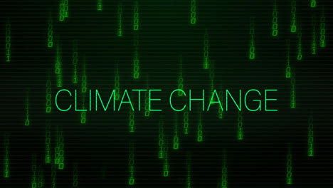 animación del texto sobre el cambio climático a través del procesamiento de datos