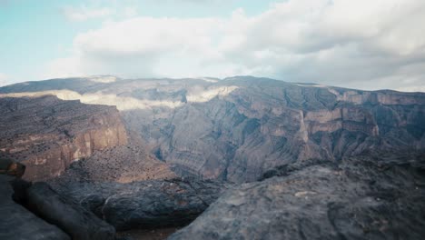 jebel shams adorned by the mesmerizing hues of sunset