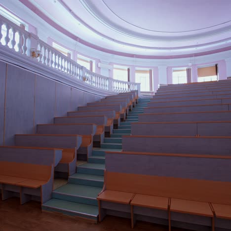 an empty lecture hall in a university. interior of contemporary lecture theater in university campus