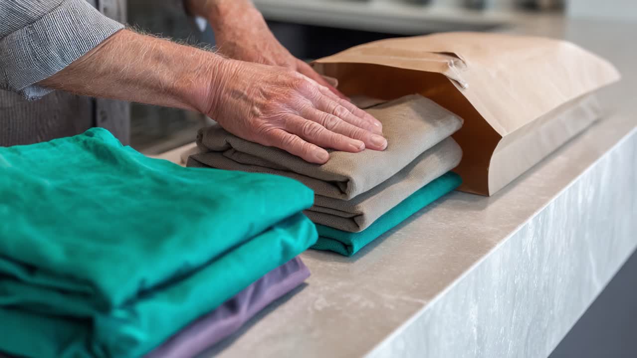 Come piegare e organizzare con cura i vestiti: una guida passo passo per piegare e riporre ordinatamente gli indumenti su un ripiano, garantendo un utilizzo efficiente dello spazio e un aspetto gradevole