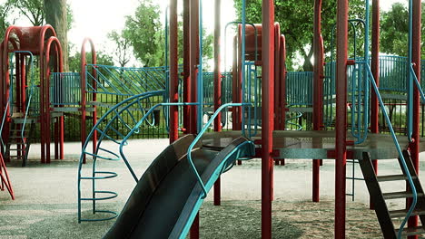 concept to avoid public playgrounds by kids during the covid-19