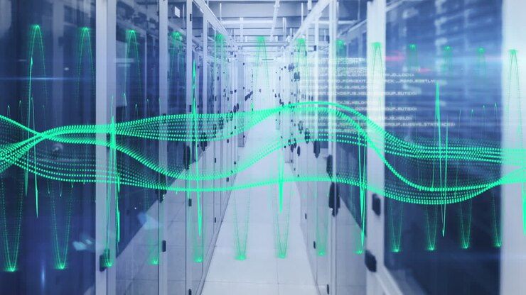 Animation of data processing over computer servers