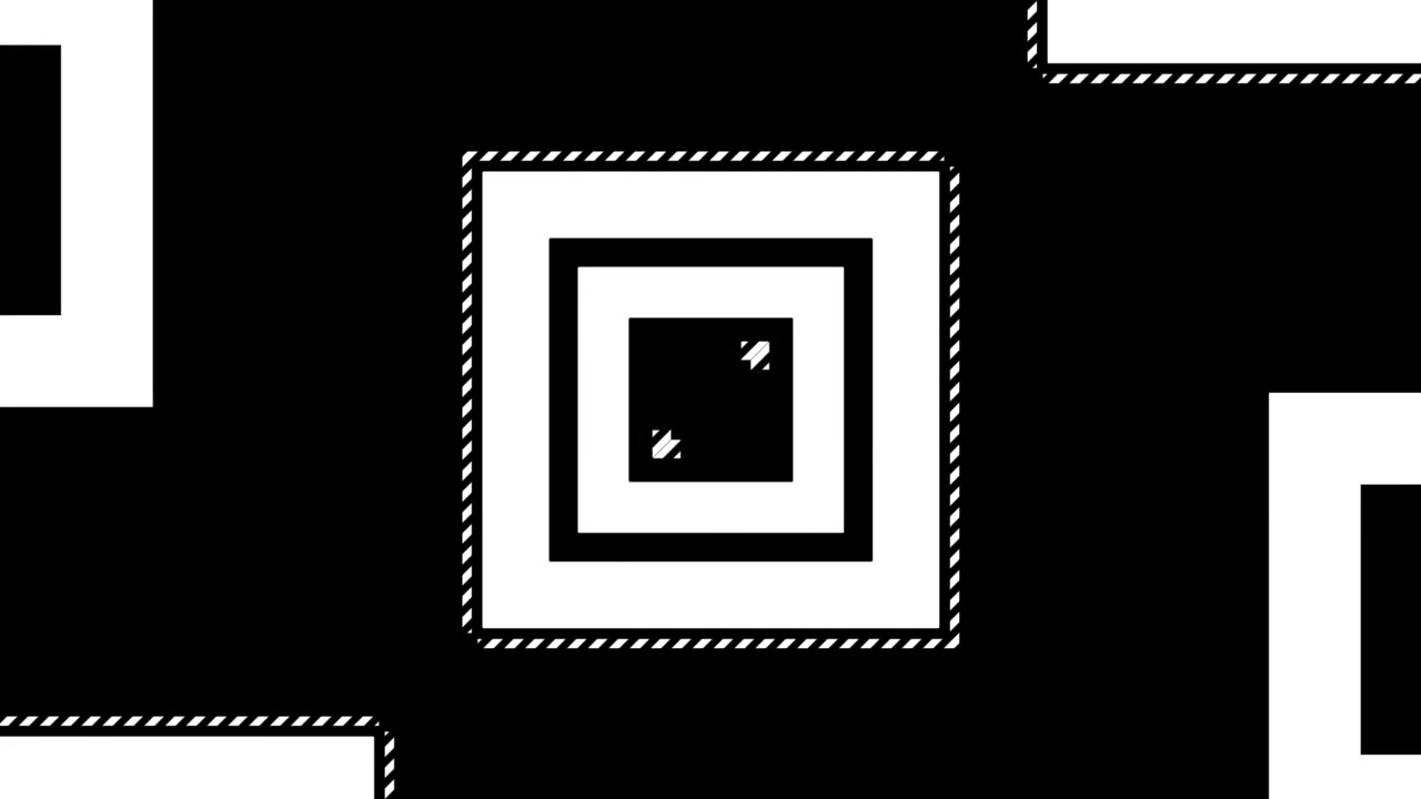 Dynamic Black and White Geometric Shapes Animation