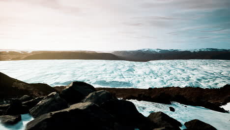 beautiful landscape on glacier in iceland