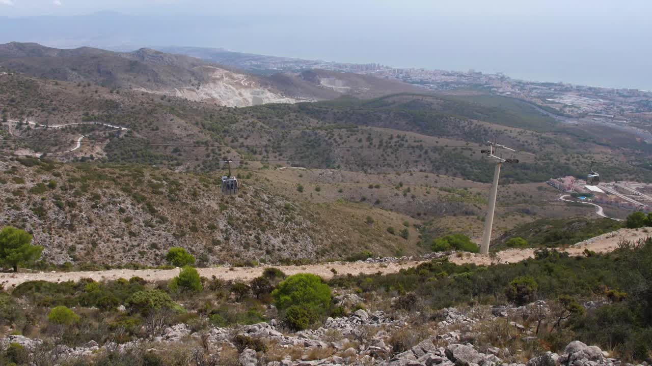 paseo en teleférico en las montañas españolas