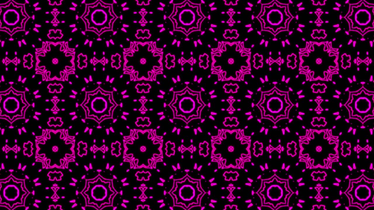 fondo de patrón sin costuras geométrico rosa abstracto. rayas abstractas bucle de caleidoscopio. rápido psicodélico colorido fondo de kaleidoscopio vj. discoteca fondo de movimiento abstracto. efecto caleidoscope