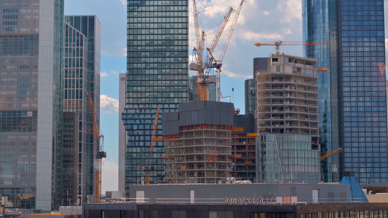 Frankfurt, Germany - November 13, 2022: View of the Four Frankfurt skyscraper project in the city