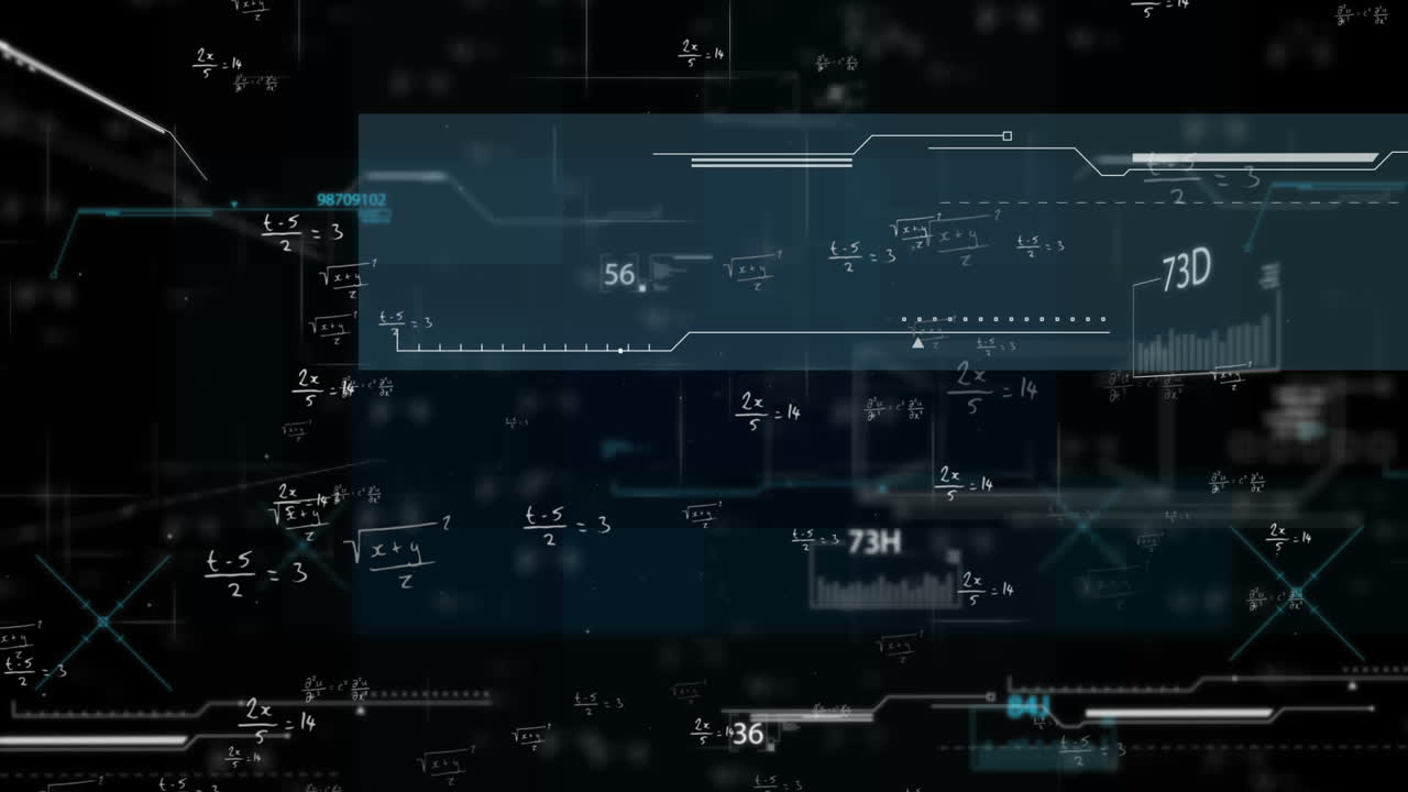 Animation of mathematical formulae and data processing