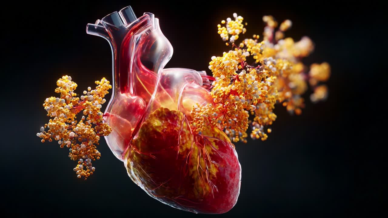 An Intricate Visualization of a Heart in Motion: A Stunning Representation of Blood Flow and Microbial Activity Captured through Advanced Graphics Techniques