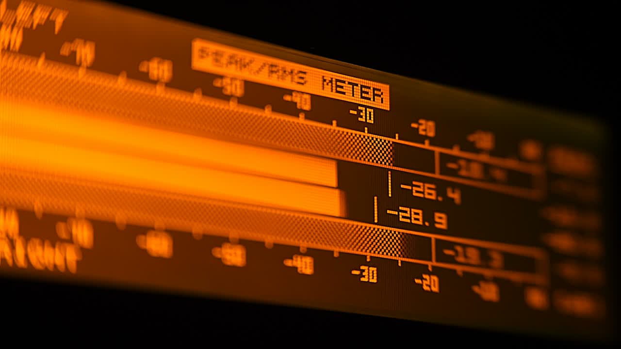 프로페셔널 고품질 음악 녹음 장비의 볼 미터