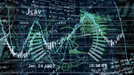 Animation-of-statistics-and-data-processing-over-scope-scanning-and-glitch