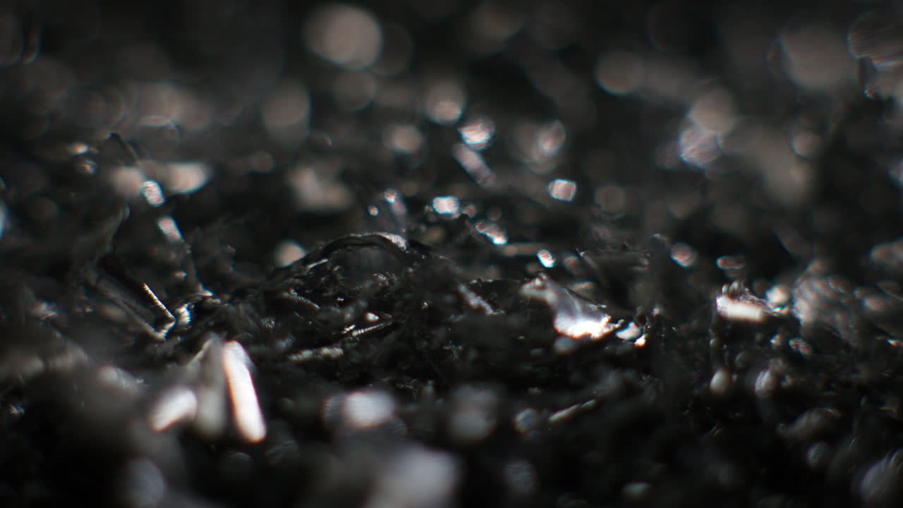 Metal fillings close-up shot