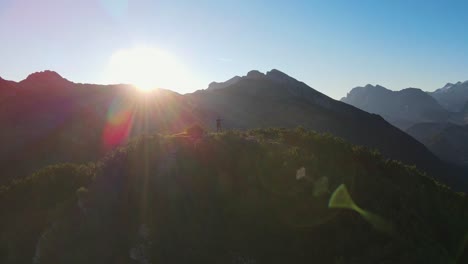 Morgen-In-Den-Alpen,-Der-Sonnenaufgang