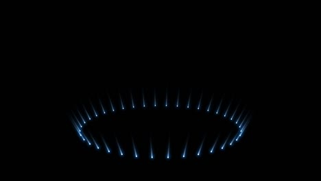 abstract fireworks with blue light effect of small dot shape gathered. video animated background.