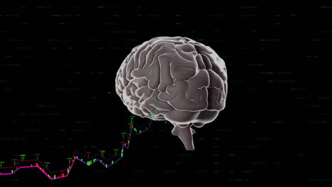 animation of data processing over human brain