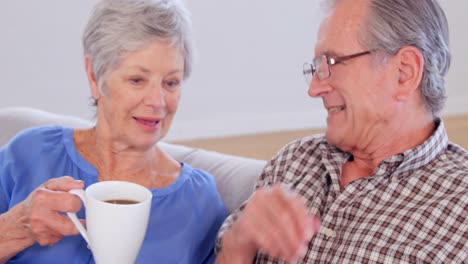 Cute-elderly-couple-talking-