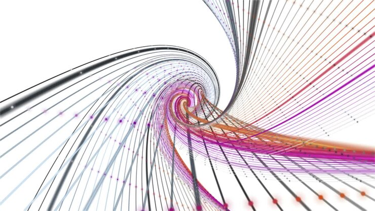 Fantastisk animation med et stribet bølgeobjekt i slowmotion, 4096x2304 loop 4K