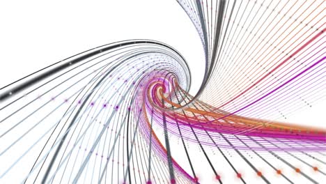 fantastica animazione con oggetto a onde a strisce al rallentatore, 4096x2304 loop 4k