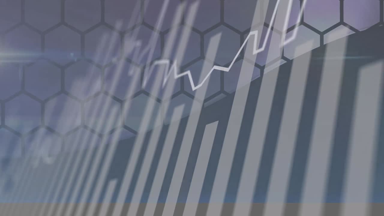 animación del procesamiento de datos sobre la valla