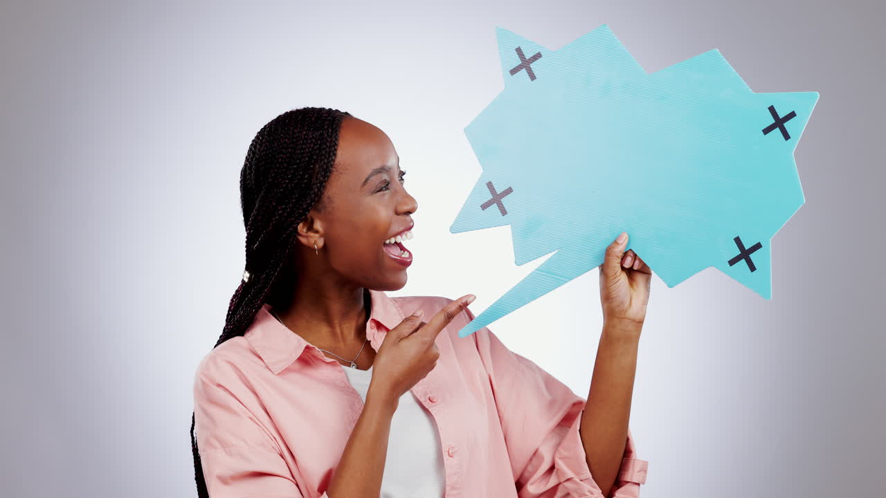 burbuja de habla, señalamiento de la mano