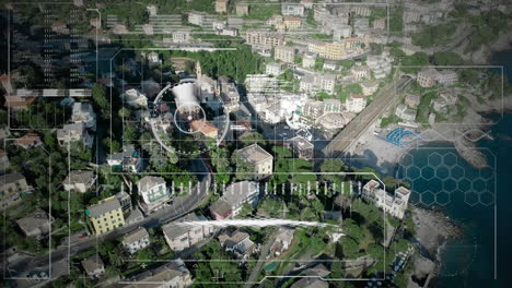 procesamiento de datos con el paisaje urbano