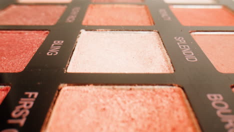 close-up of a makeup eyeshadow palette