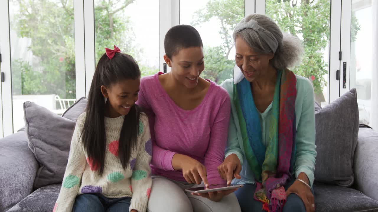 Family enjoying free time at home